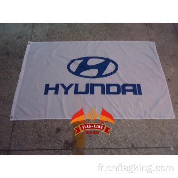 Drapeau de l&#39;équipe de course automobile HYUNDAI Bannière du club automobile HYUNDAI 90*150CM 100% polyester